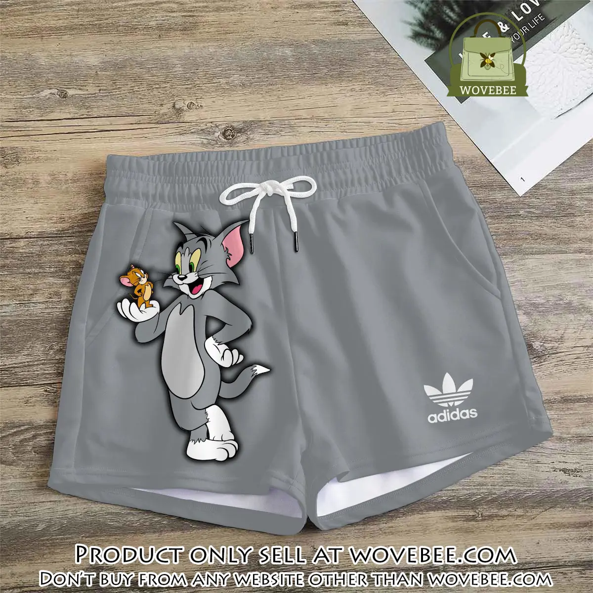 Premium tom & jerry in adidas women shorts lady beach shorts wms1074 wvb1417971